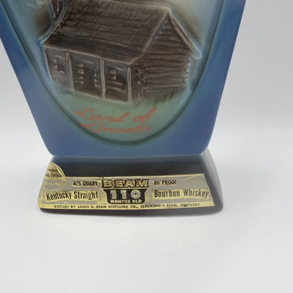 Vintage 1968 Jim Beam Illinois Sesquicentennial EMPTY Decanter Bottle 1818-1968‎